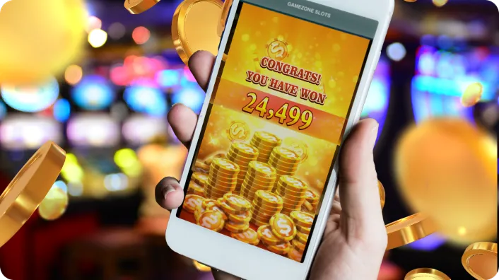 Poker player winning with a royal flush at fb7775